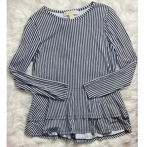 Striped Michael Kors Peplum Top